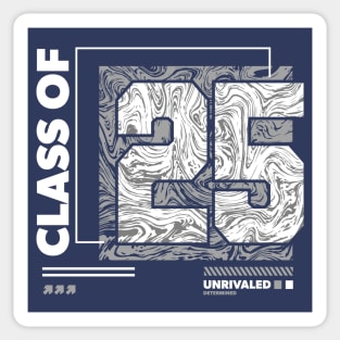 Class of 2025 Urban Streetwear // Graduation Class of '25 Gray Sticker